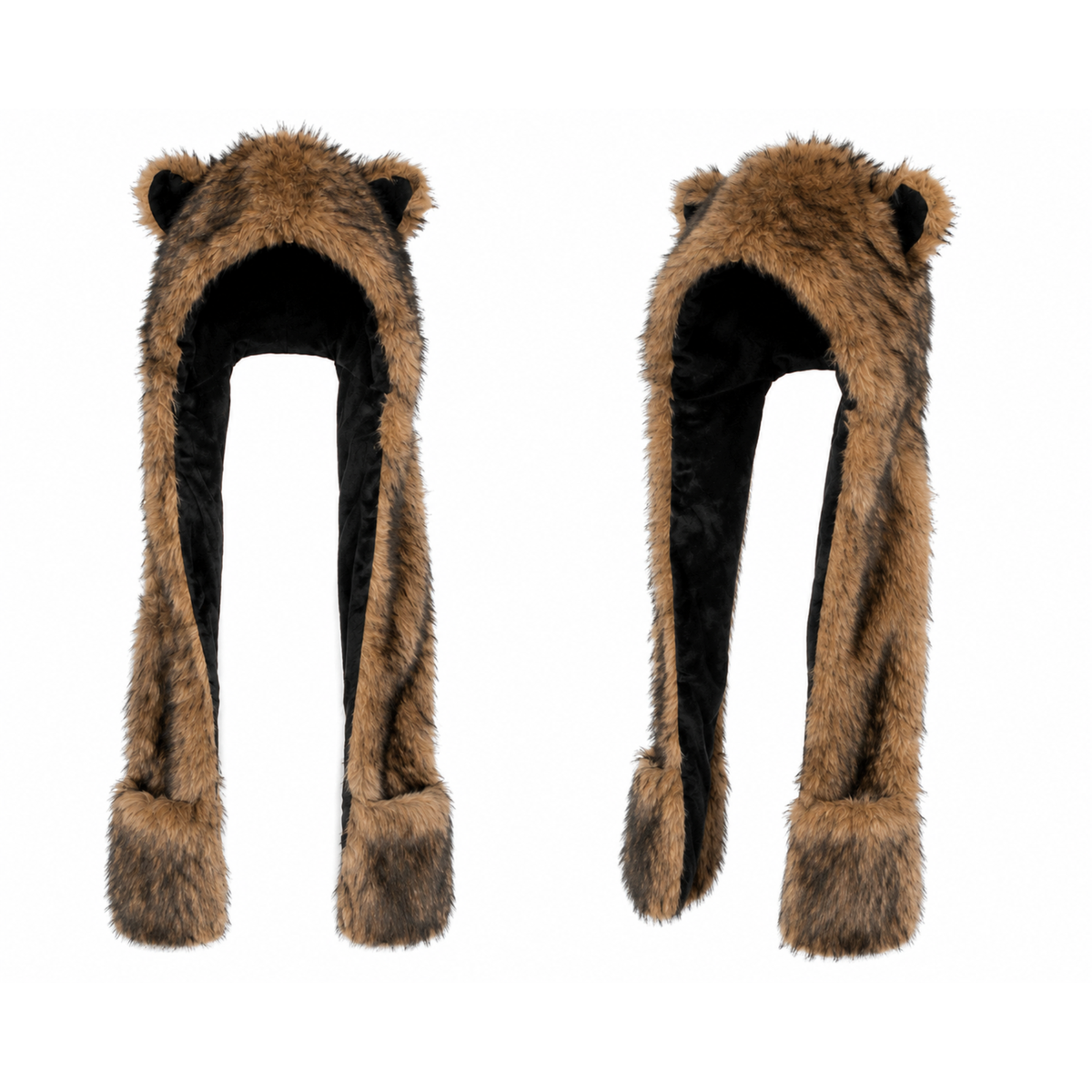 Sun Grazed Wolf Faux Fur Hood